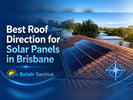 Solar panels installed on a Brisbane roof showing north and west-facing roof sections