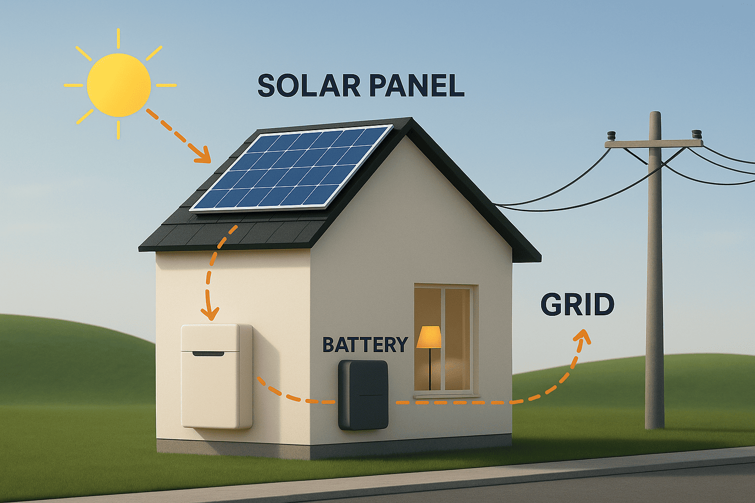 VPP flow image showing how a virtual power plant works