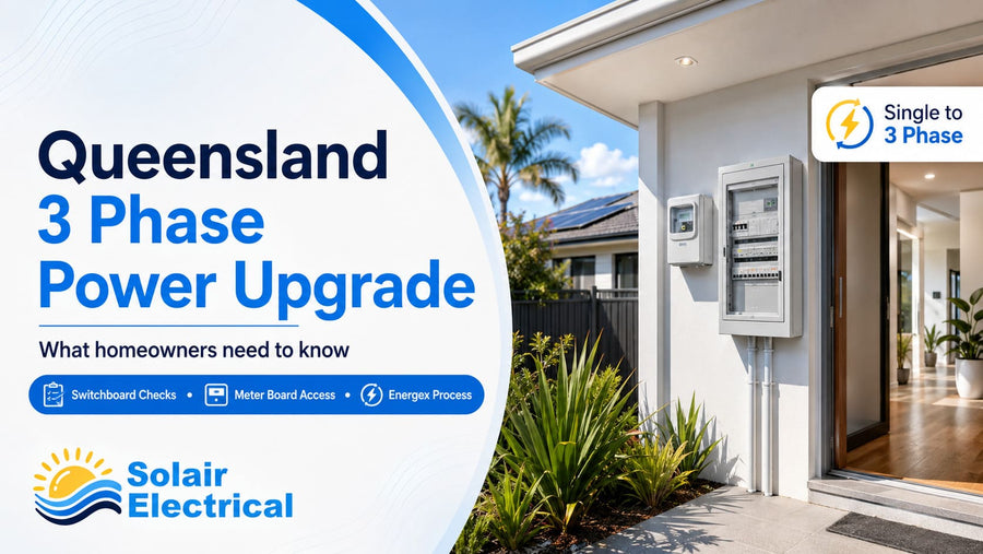 solair electrical blog post discussing change of connection from single to 3 phase